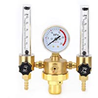 Caudalímetro de Regulador de Argón de Doble Salida- Regulador de Argón Reductor de Presión de Gas G5-8 CGA580 para Corte…